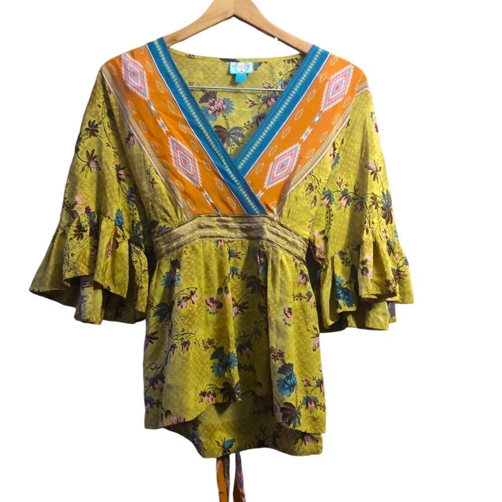 Plenty By Tracy Reese for Anthropologie Women’s Size 4 100% Silk Floral Blouse